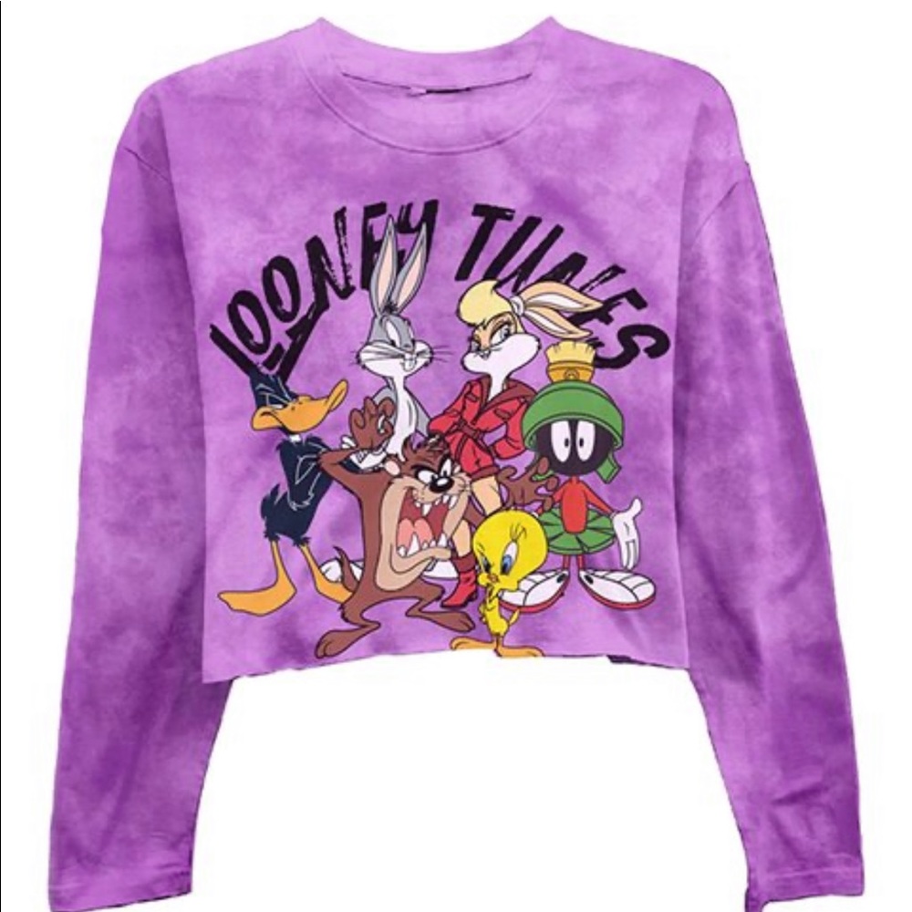 Warner Bros. Purple Looney Tunes Crop Top